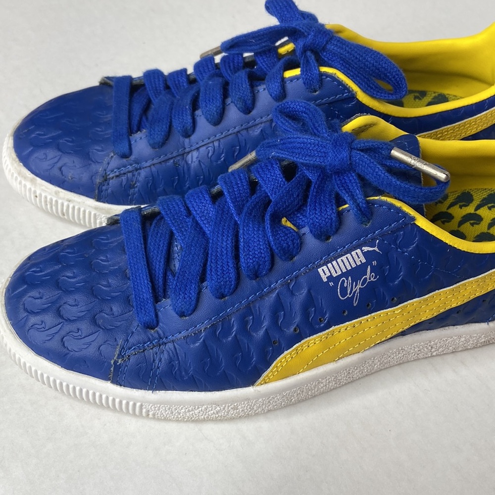 Puma Clyde in Blue and Dandelion Yellow, 5.5 - Picture 5 of 16